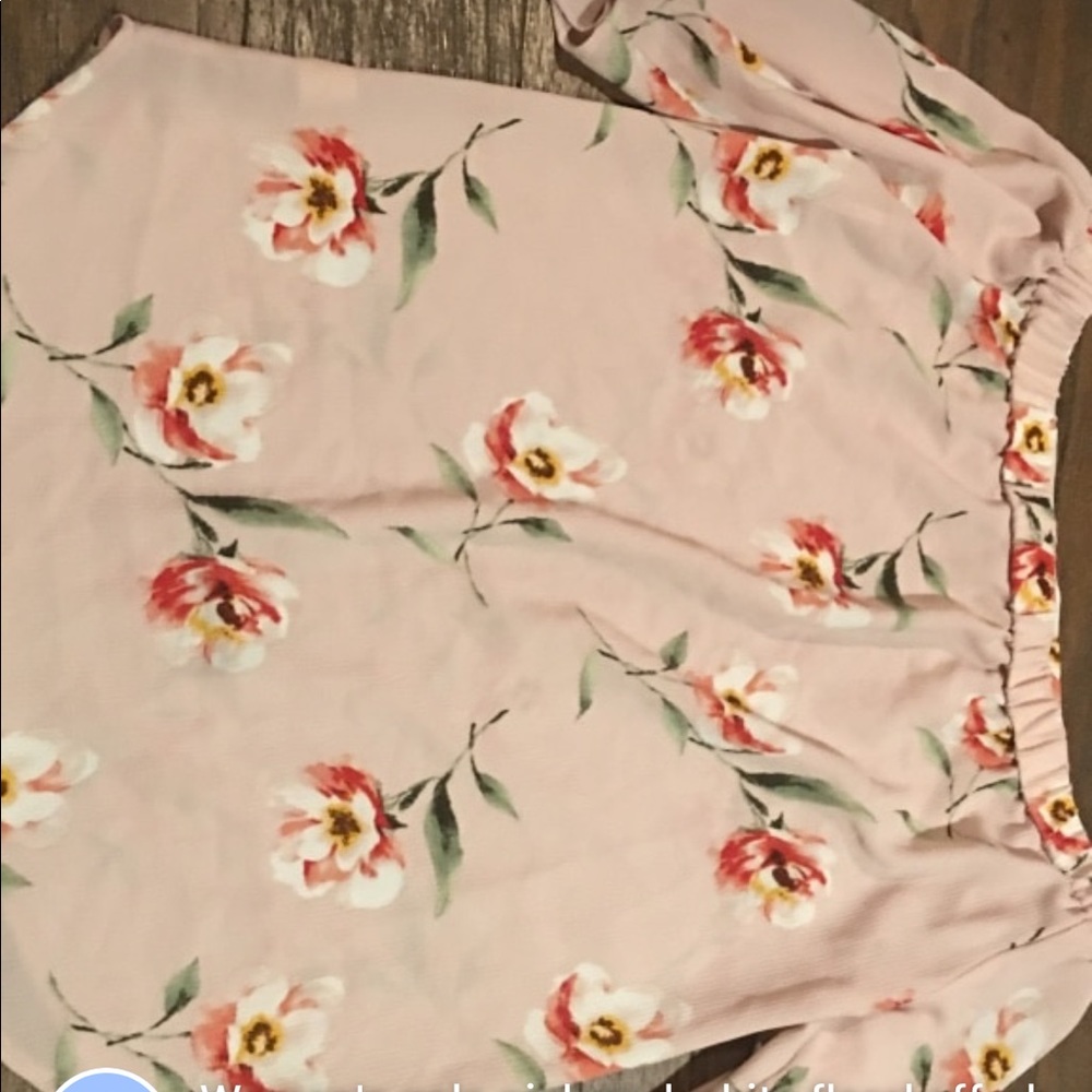 Pink floral shirt